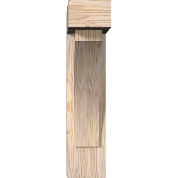 Thorton Block Smooth Bracket W/ Offset Brace, Douglas Fir, 5 1/2W X 16D X 24H